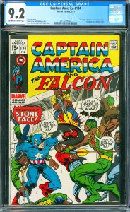 Captain America #134 CGC Graded 9.2 1st Captain America and Falcon Logo. 1st ...