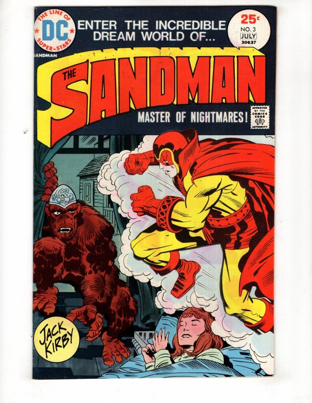 The Sandman #3 (1975) THE BRAIN THAT BLACKED OUT THE BRONX! Kirbyness! / ID#325