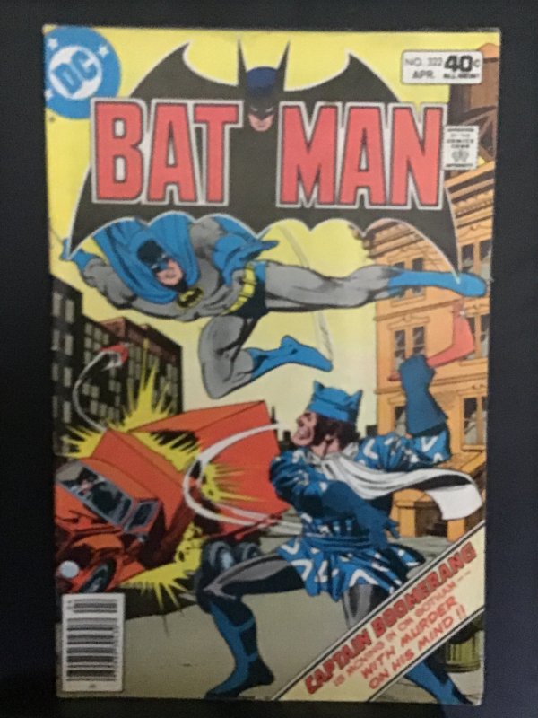 Batman #322 (1980) High-grade Captain Boomerang, Cat Woman key! VF wow,