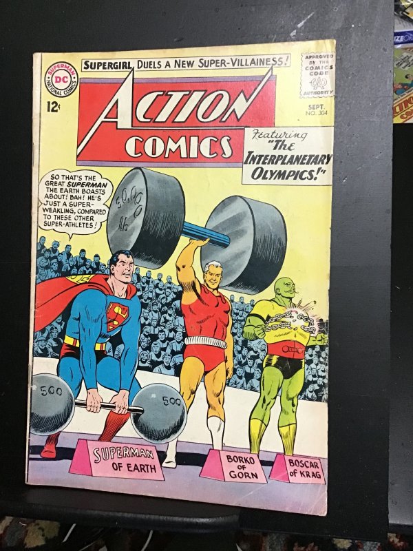 Action Comics #304  (1963)  1st Black Flame and Phantom Zone Criminals! FN