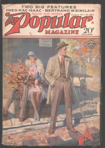 Popular 11/2/1929-Golf cover-Bertrand W. Sinclair-Fred MacIsaac-Adventure & m...