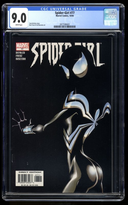 Spider-Girl #77 CGC VF/NM 9.0 White Pages