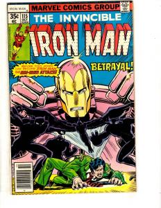 5 Iron Man Marvel Comic Books # 107 110 115 117 123 Avengers Hulk Thor CR41