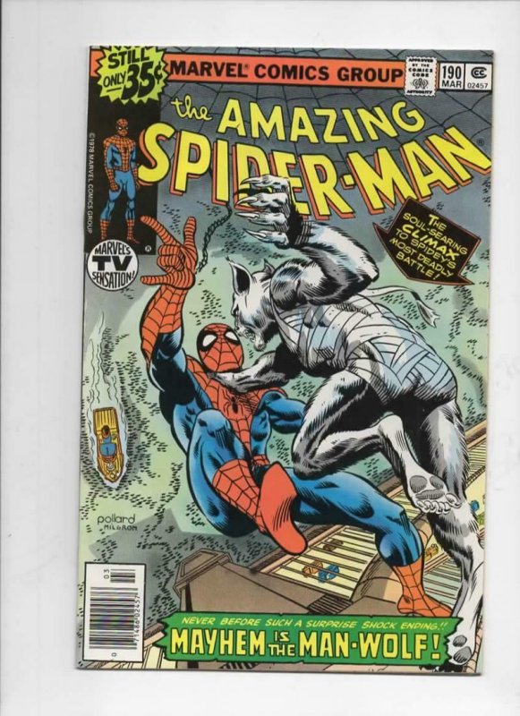 SPIDER-MAN #190, NM-, John Byrne, Man-Wolf, Amazing,1963, more ASM in store