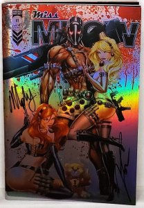 MISS MEOW #1 Jamie Tyndall Deathrage Holo-Foil Variant Cover Signed Kickstarter