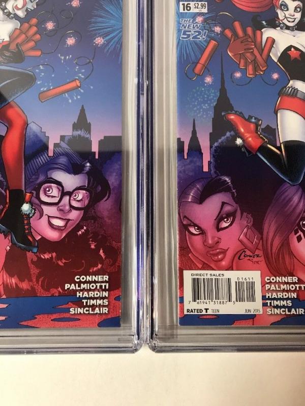 Harley Quinn 16 Cgc 9.8 Variant Set 1A 1C 1D Connecting Covers