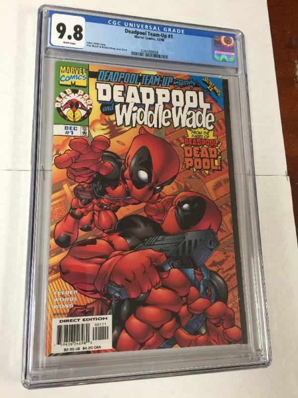 Deadpool Team Up 1 And Widdle Wade Cgc 9.8 White Pages Deadpool Month 1998