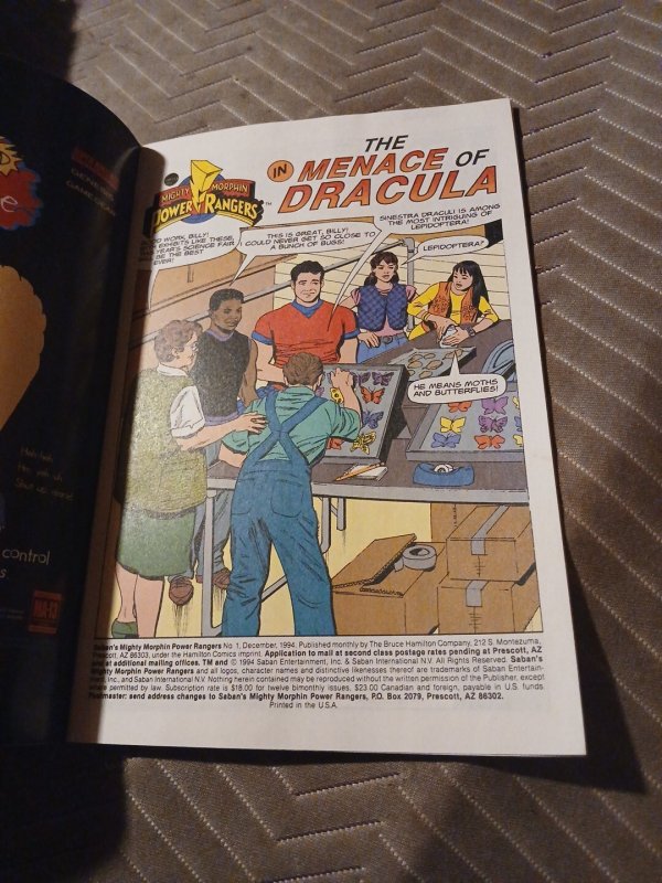 Saban's Mighty Morphin Power Rangers #1 (Hamilton Comics December 1994)