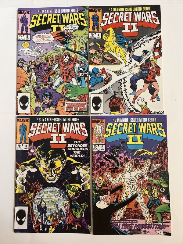 1985 SECRET WARS 2 #2 3 4 5 6 7 8 9 Marvel Comics Lot Of 8 Beyonder