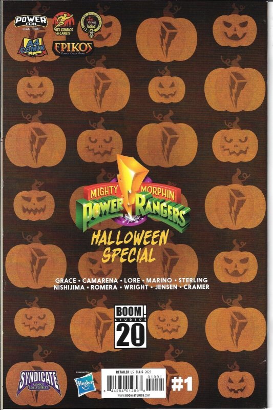 MMPR Halloween Special #1 2025 Sketch Ellis Signed Cover Boom Studios EB203