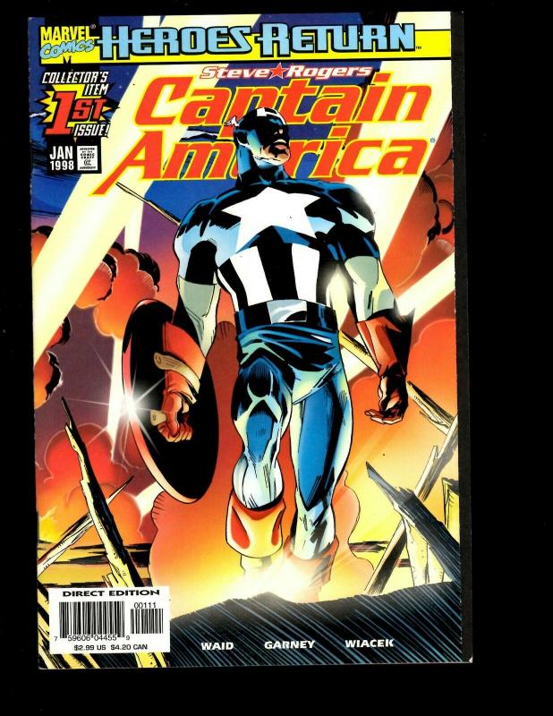 9 Captain America Marvel Comics Out of Time 1 Vol 5 #10 Vol 3 # 1 6 7 +MORE J338