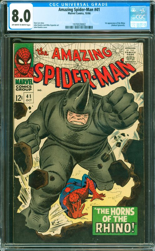 Amazing Spider-Man #41 CGC Graded 8.0 1st appearance of the Rhino (Aleksei Sy...