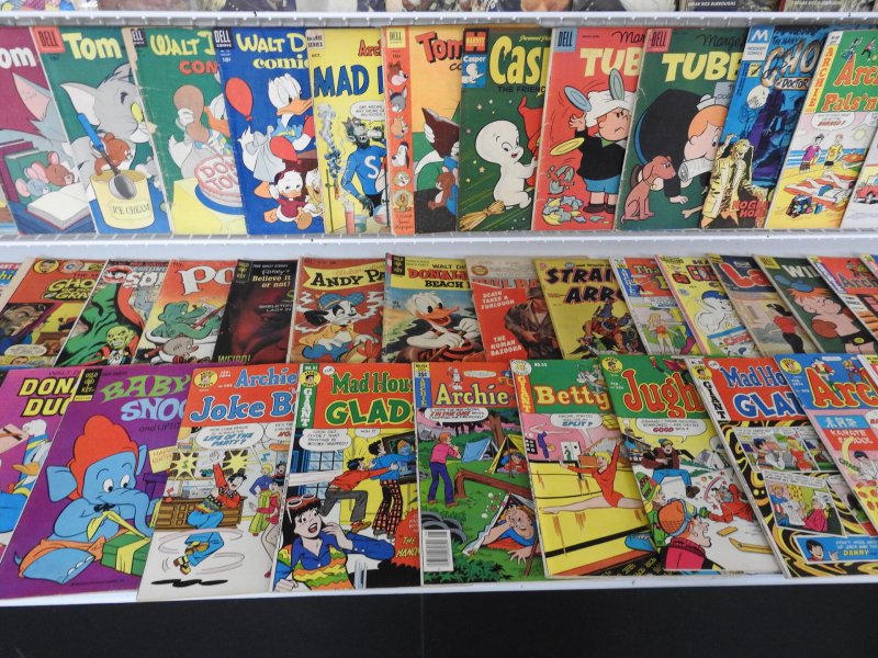 Huge Lot 200+ Silver/Bronze Comics W/ Archie, Tom & Jerry, Richie Rich See Desc.