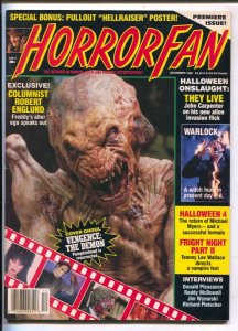 Horror Fan #1 1988-1st issue-John Carpenter-Donald Pleasance-Halloween 4-VF/NM