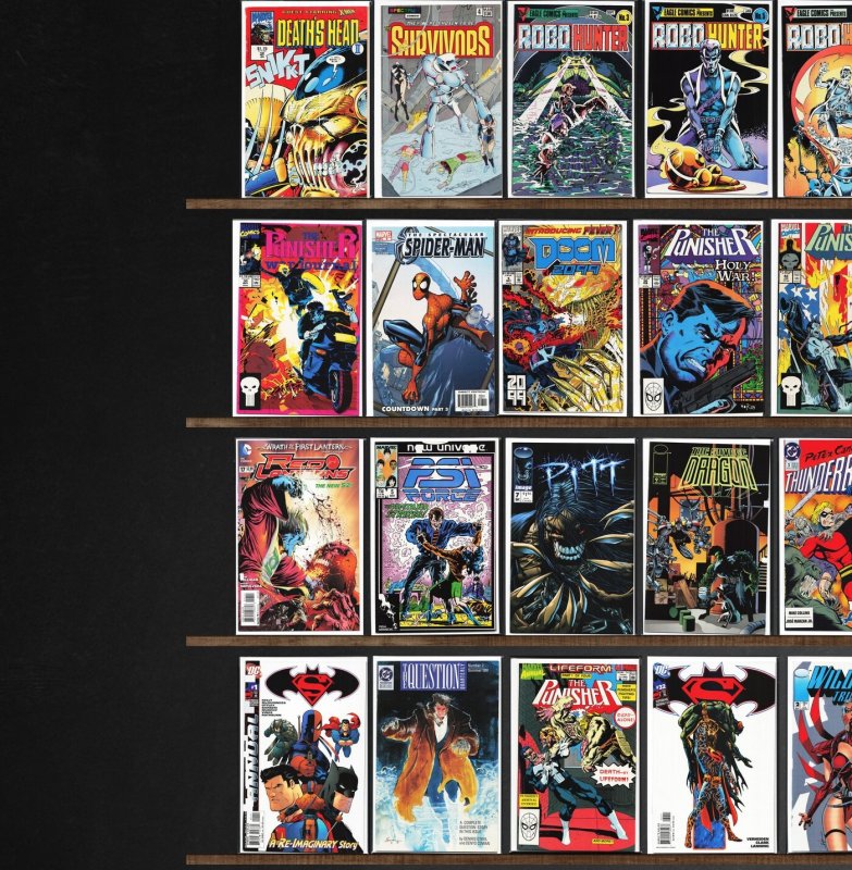 Huge Lot 130+ Comics with The Uncanny X-Men, Robo Hunter & More!