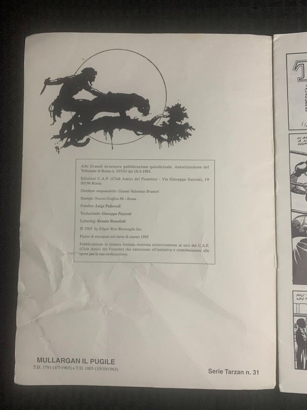 1993 TARZAN #31 Mullargan il Pugile GD 2.0 Italian