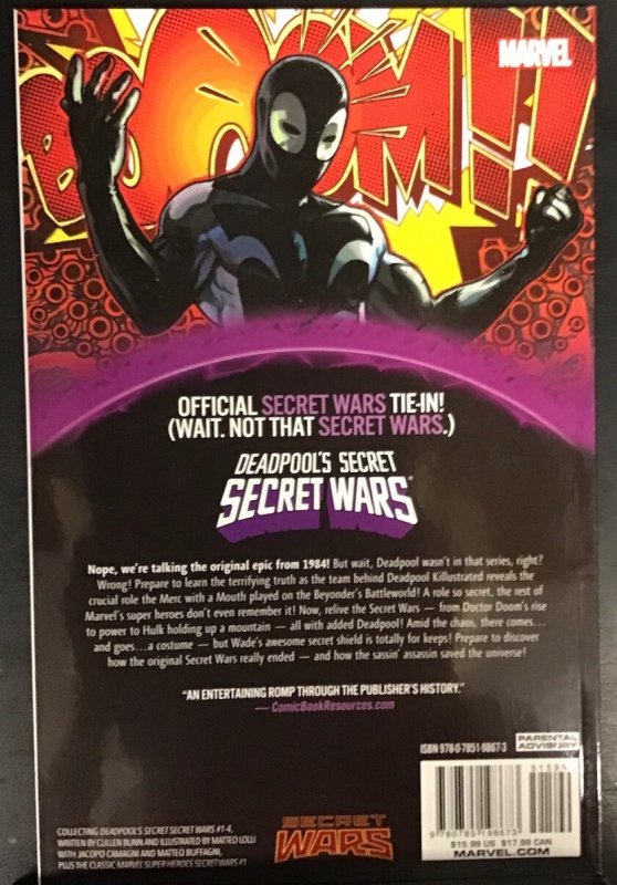 Deadpool’s Secret Secret Wars, Warzones TPB 1st Print Marvel Comics