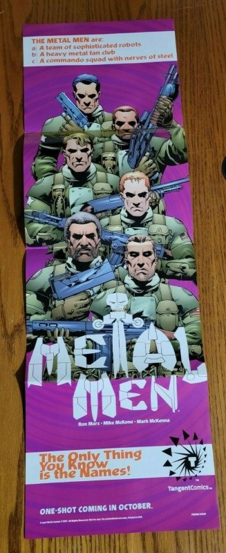 11x34 Tangent Comics Metal Men Promo Poster 8023F 1997 NEW NO PIN HOLES!