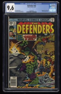 Defenders #42 CGC NM+ 9.6 White Pages