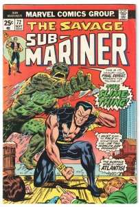 Sub-Mariner #72 (1974) Namor the Sub-Mariner