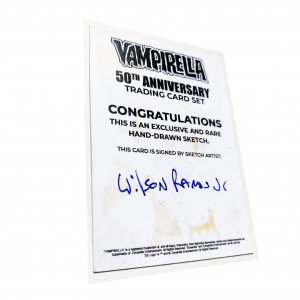 Vampirella 50Th Anniversary Sketch Card By Wilson Ramos Jr Dynamite (I)