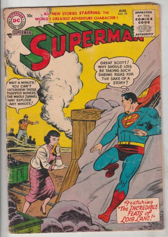 Superman #99 (Aug-55) FR/GD Low-Grade Superman