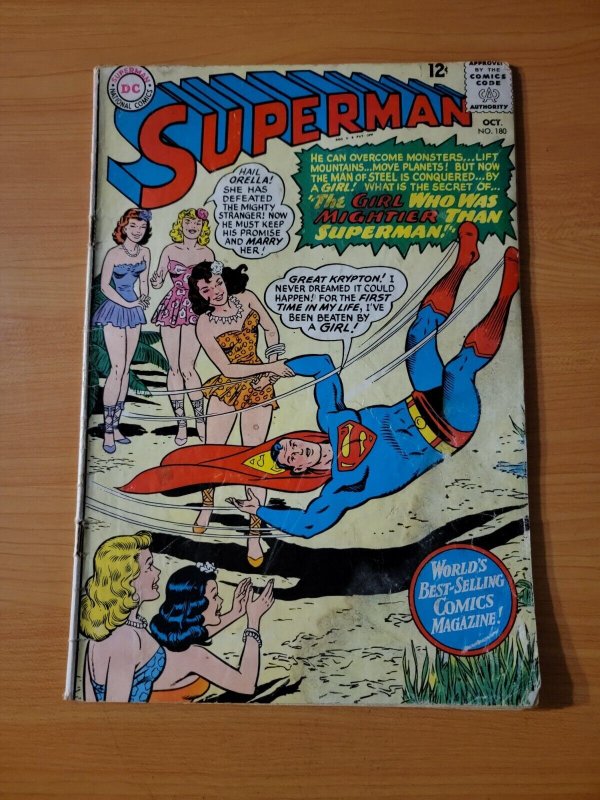 Superman #180 ~ VERY GOOD VG ~ 1965 DC Comics