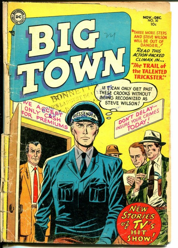 Big Town #30 1954-DC-hit TV series-pre-code crime & violence-FR