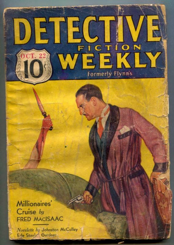 Detective Fiction Weekly Pulp October 22 1932- Millionaires Cruise F/G