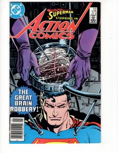 Action Comics #575 THE GREAT BRAIN ROBBERY! Copper Age Classic !!!