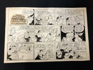 Original Little Mary Mixup Comic Strip Art November 1 1942- RM BINKERHOFF