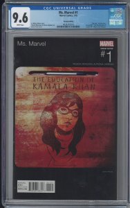 Ms. Marvel #1: CGC 9.6 Hip Hop Variant Homage to Lauryn Hill - 2016