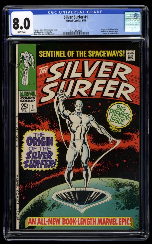 Silver Surfer #1 CGC VF 8.0 White Pages