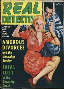 REAL DETECTIVE MAY 1942-WILD TRUE CRIME-PULP-MAGAZINE-CONVICT MENACES BABE VG