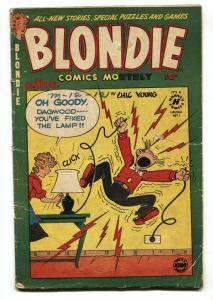 BLONDIE COMICS #39 1950 CHIC YOUNG-Electrocution cover