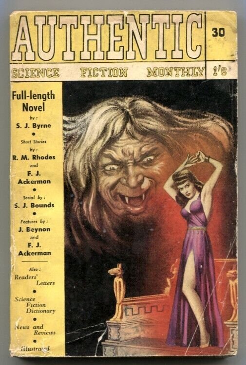 Authentic Science Fiction Monthly February 1953- Forest Ackerman