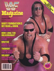 WWF Magazine (Vol. 9) #8 FN ; TitanSports | August 1990 Bret Hart