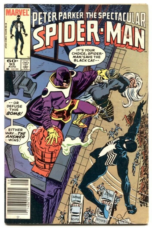 Spectacular Spider-Man #93 1984-  Black Cat- Answer FN