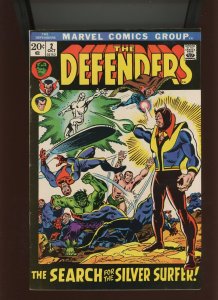 (1972) The Defenders #2: BRONZE AGE! KEY! SILVER SURFER (JOINS TEAM)! (7.0/7.5)