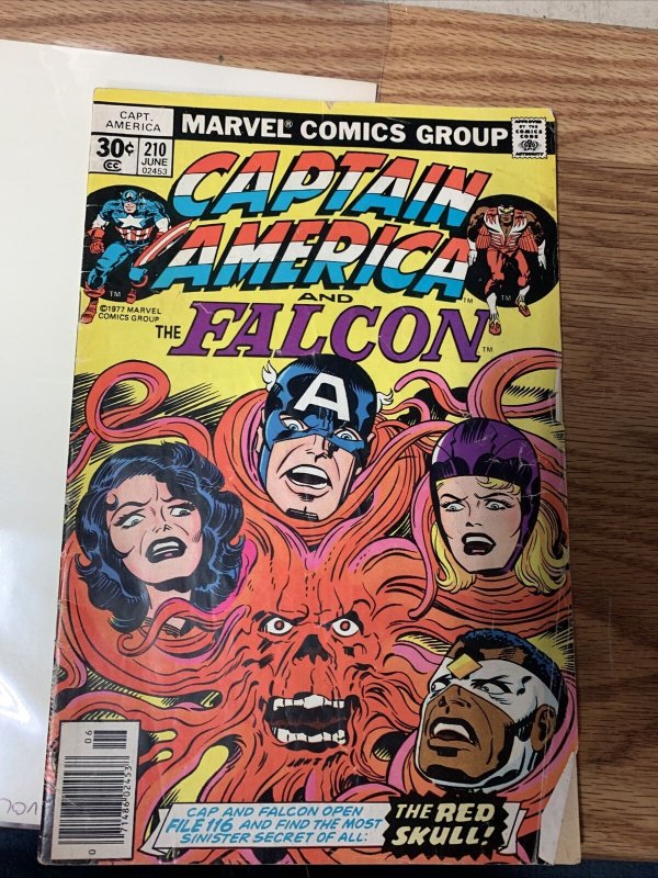 CAPTAIN AMERICA 210 JACK KIRBY DISNEY MCU FALCON(SAM WILSON) MARVEL COMICS 1977 