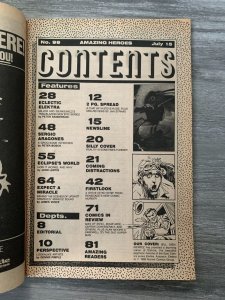 1986 AMAZING HEROES Comic Magazine #99 VG 4.0 Elektra Miller & Sienkiewicz
