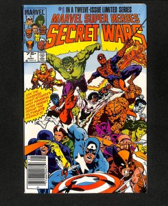 Marvel Super-Heroes Secret Wars #1 Newsstand Variant Mike Zeck Cover!