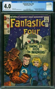 FANTASTIC FOUR #45, CGC 4.0 (1965) 1st App The Inhumans !!!