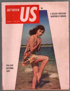 MAG: Between US #2 3/1950-Jean Crowe pin-up girl-short run tirle-cheesecake-G