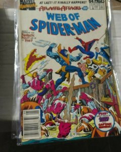 Web of spider-man annual # 5 1989 marvel    aTLANTIS ATTACKS  FANTASTIC FOUR 