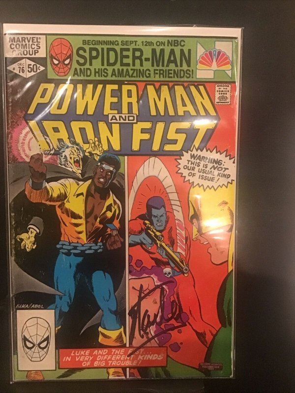 POWER MAN AND IRON FIST 76 ￼SCARCE DIRECT EDITION LARRY HAMA COVER MARVEL 1981