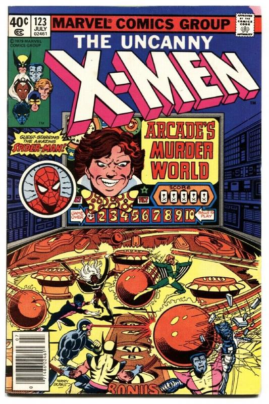 UNCANNY X-MEN #123 1979-MARVEL COMICS--SPIDER-MAN ISSUE VF-