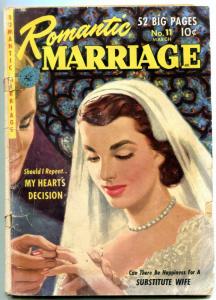 Romantic Marriage #11 1952- Golden Age Romance Bride cover G 