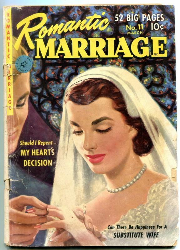 Romantic Marriage #11 1952- Golden Age Romance Bride cover G