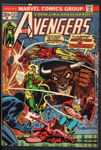AVENGERS #121-IRON MAN-vision-Thor-captain america-1974